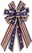 Large 4th of July Wreath Bows Patriotic Decor Bows for Wreath America Flag Strip Burlap Bow